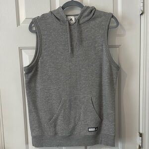 Adidas Heather Gray Sleeveless Hoodie